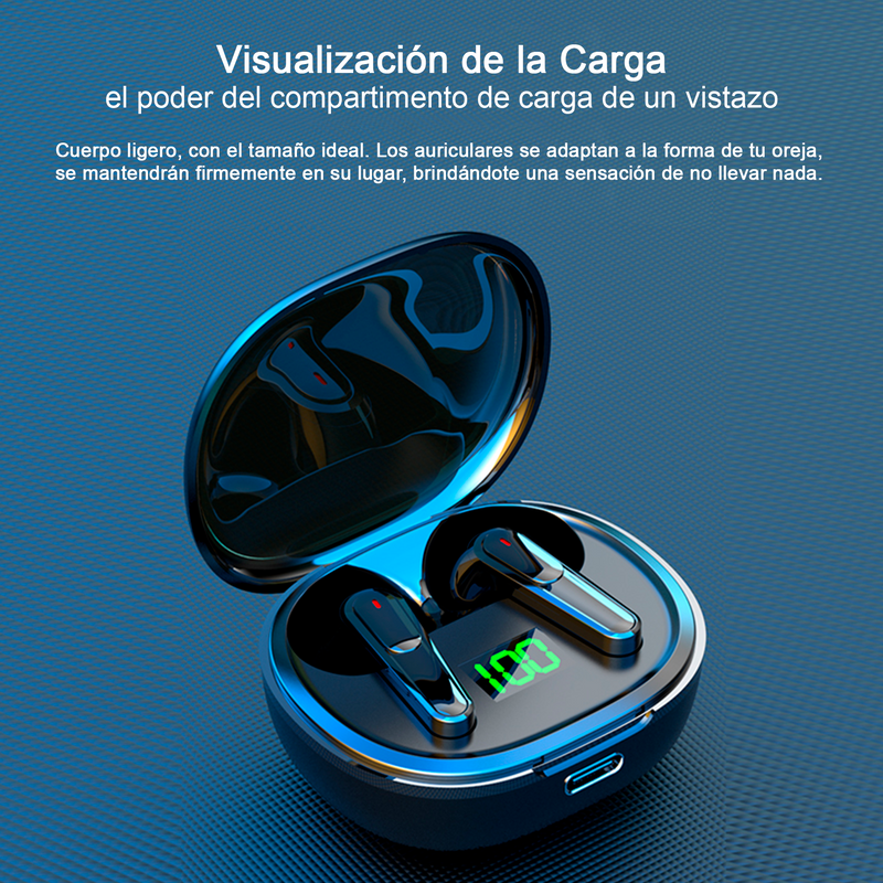 Audífonos Inalámbricos Pro 50, Compatible con iOS, Android, Windows, Mac, Smart TV, Carga Rápida Tipo C