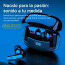 Dark blue graphic of Mate 60 Pro premium Bluetooth earbuds. Shiny black charging case is open, displaying "188" on an LED screen. One sleek earbud, with blue glowing accents, sits outside the case. "Mate 60 pro" in a yellow bubble.