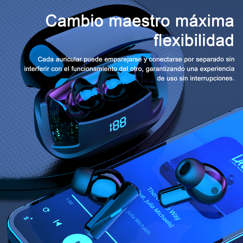 Audífonos Inalámbricos Mate 60 Plus – Compatibilidad Multiplataforma + Carga tipo C