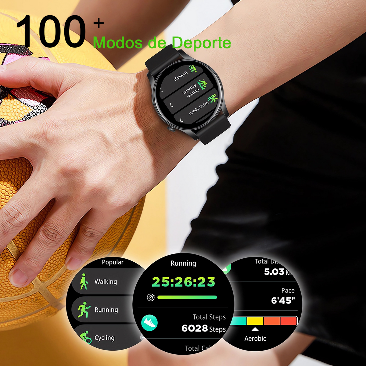 Smartwatch KC88 Pantalla Amoled: 107 Modos Deportivos