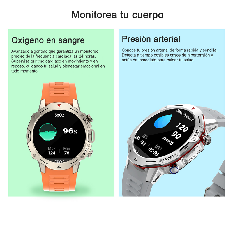 Smartwatch G102: Pantalla Redonda 1.39"