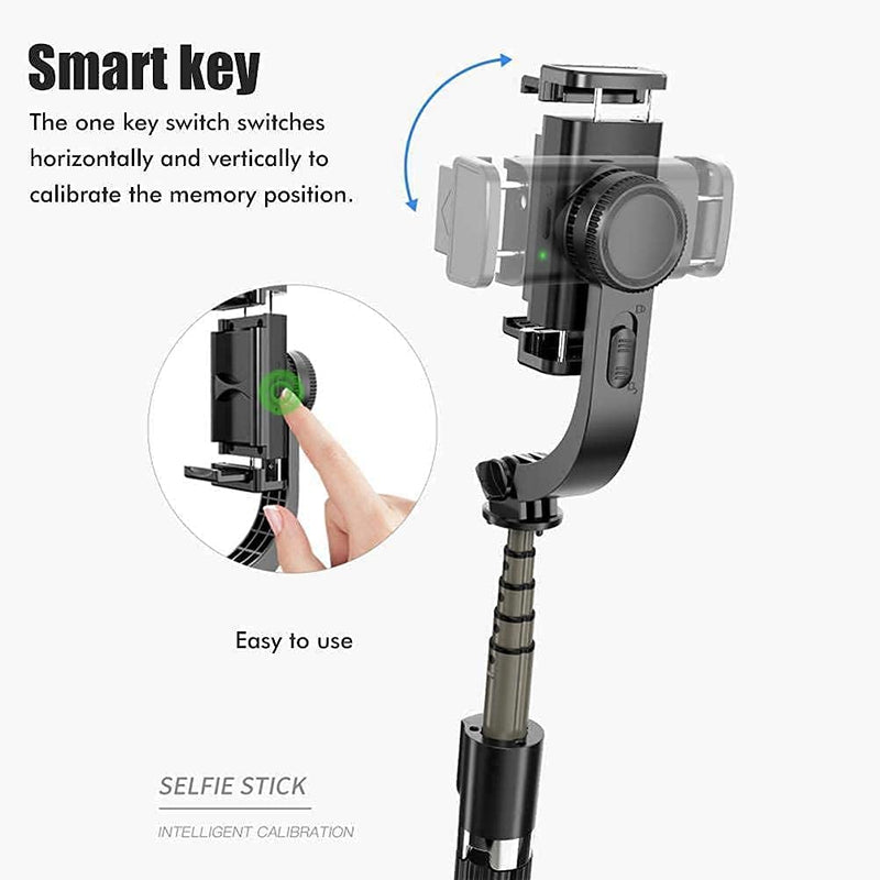 Gimbal Estabilizador Q08 3 en 1 + Trípode + Selfie Stick Bluetooth