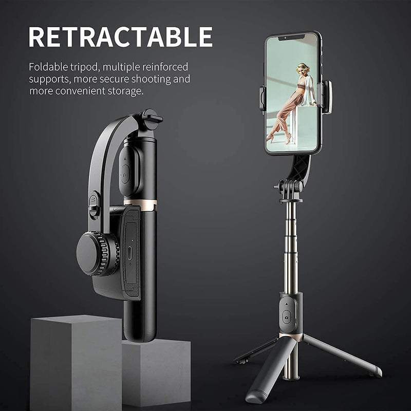 Gimbal Estabilizador Q08 3 en 1 + Trípode + Selfie Stick Bluetooth