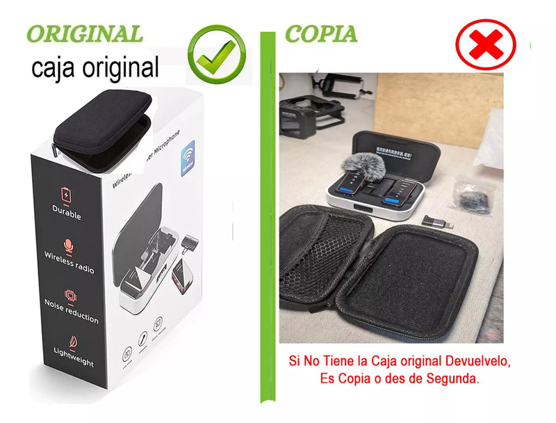 Micrófono Doble Inalámbrico S18Pro para Celular USB-C/Lightning