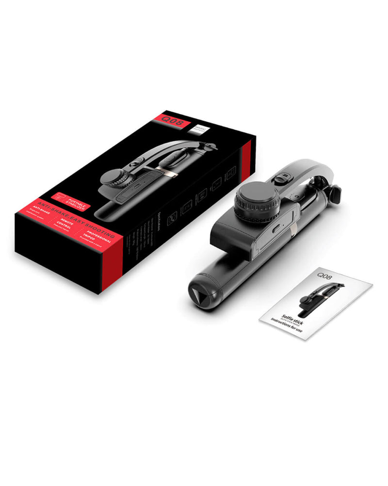 Gimbal Estabilizador Q08 3 en 1 + Trípode + Selfie Stick Bluetooth