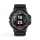 Black rugged Smartwatch LC16 with vibrant digital screen displaying 16:25, 12035 steps, 2035 kcal, 98 bpm. Casing has "SPORT WATCH", "LIGHT", "MODE", "WATER RESIST". Graphic render on white background.