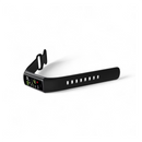 Black Smart Band C68 fitness tracker with a digital display showing 09:30, heart rate, steps, and calories. Features a smooth, adjustable black silicone strap with multiple holes and a buckle. High-quality product render.